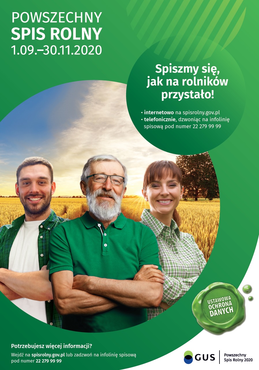 Plakat promujący Spis Rolny