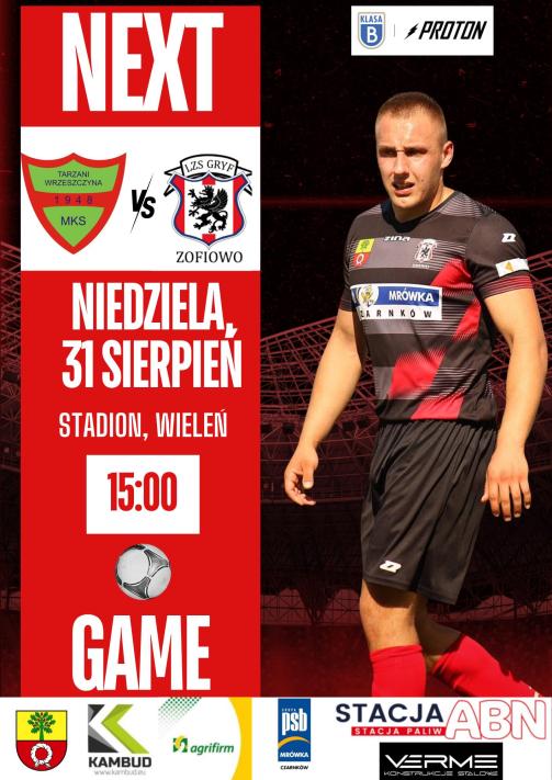 Mecz Tarzani Wrzeszczyna vs Gryf Zofiowo