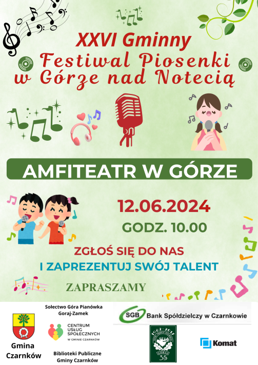 Plakat XXVI Festiwal Piosenki w Górze 