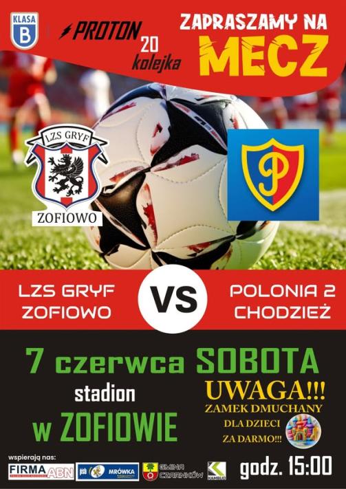 Mecz Gryf Zofiowo vs Polonia 2 Chodzież