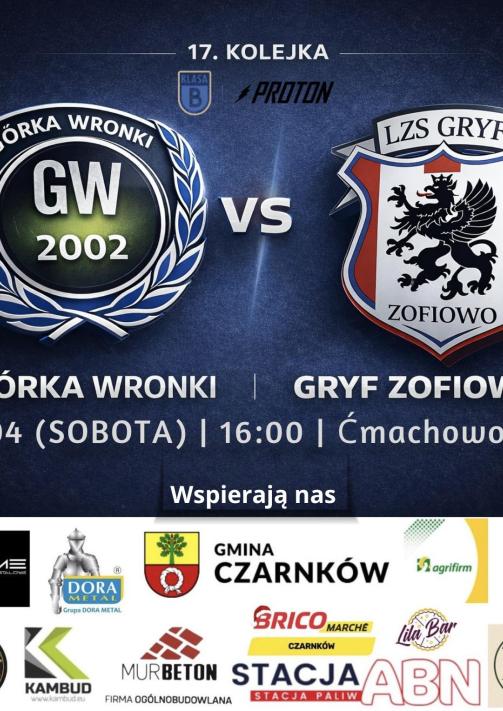 Mecz: Górka Wronki vs Gryf Zofiowo