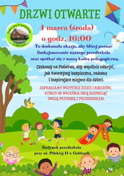 4.03.2026 r. Dzień otwarty w Publicznym Przedszkolu w Gębicach