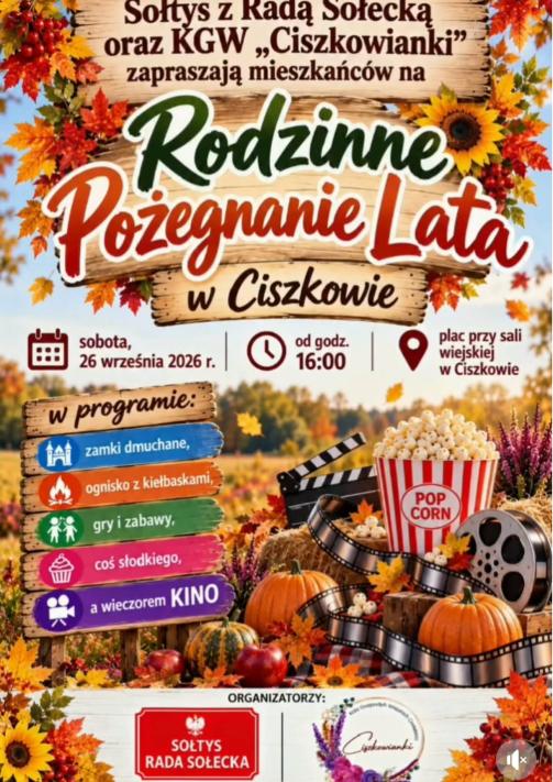 Pożegnanie lata w Ciszkowie 26.09.2026