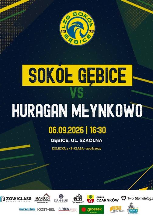Mecz: Sokół Gębice vs Huragan Młynkowo
