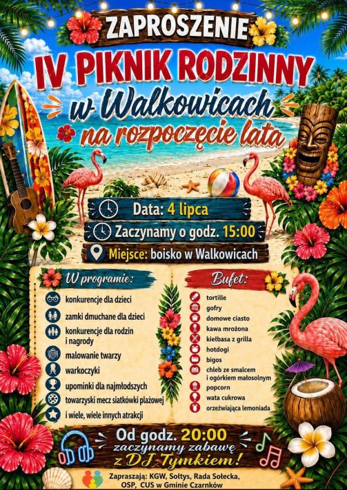 𝗜𝗩 𝗣𝗶𝗸𝗻𝗶𝗸 𝗥𝗼𝗱𝘇𝗶𝗻𝗻𝘆 𝘄 𝗪𝗮𝗹𝗸𝗼𝘄𝗶𝗰𝗮𝗰𝗵 na rozpoczęcie lata