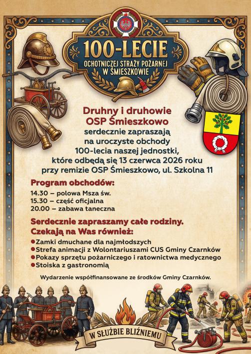 100-lecie Ochotniczej Straży Pożarnej w Śmieszkowie