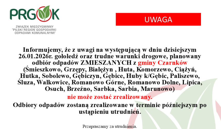 Opóźnienia w odbiorze odpadów zmieszanych