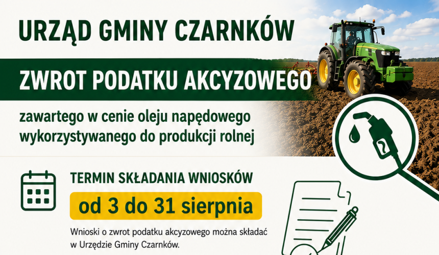 Zwrot podatku akcyzowego dla rolników 