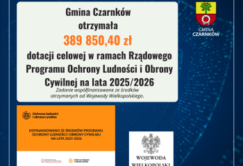 Gmina Czarnków z kolejnym rządowym dofinansowaniem