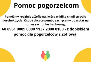 Pomoc dla pogorzelców z Zofiowa