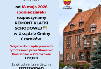 WAŻNA INFORMACJA DLA INTERESANTÓW NASZEGO URZĘDU