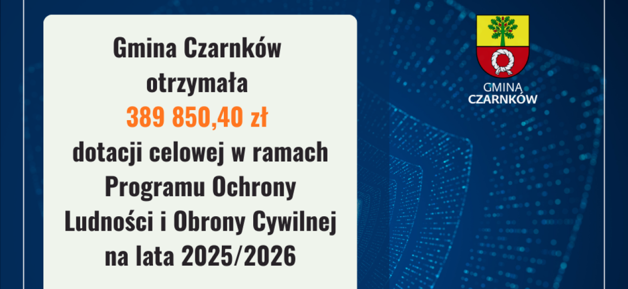 Gmina Czarnków z kolejnym dofinansowaniem!