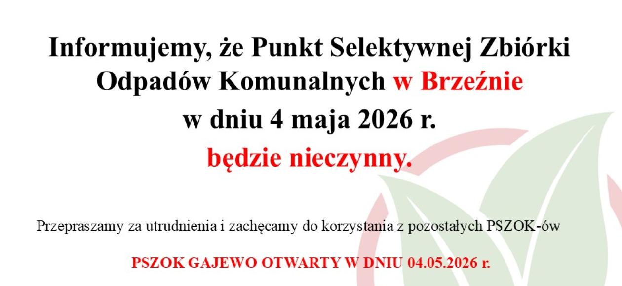 Punkt Selektywnej Zbiórki Odpadów Komunalnych w Brzeźnie (PSZOK)